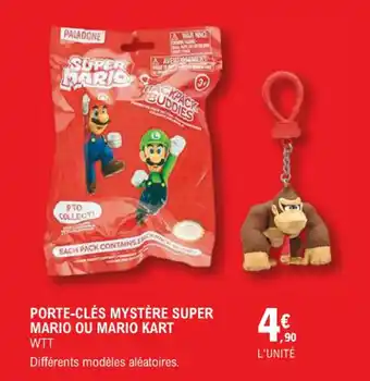 E.Leclerc Espace Culturel PORTE-CLÉS MYSTÈRE SUPER MARIO OU MARIO KART WTT offre