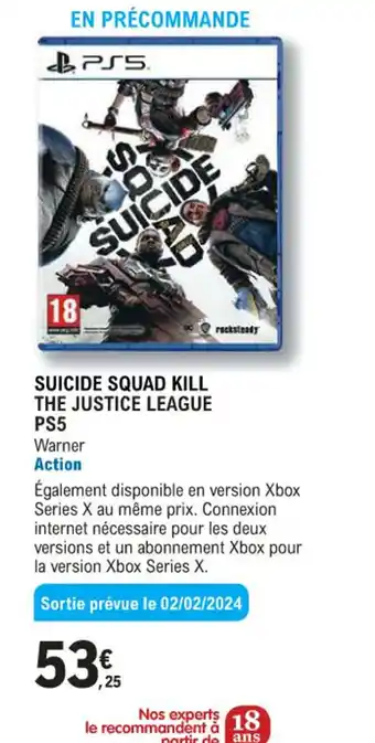E.Leclerc Espace Culturel SUICIDE SQUAD KILL THE JUSTICE LEAGUE PS5 offre