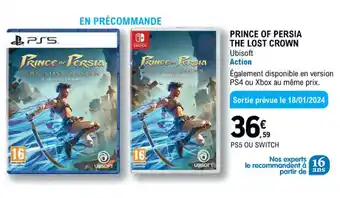 E.Leclerc Espace Culturel PRINCE OF PERSIA THE LOST CROWN offre