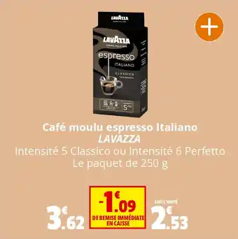 Coccinelle Express Café moulu espresso Italiano LAVAZZA offre