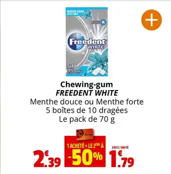 Coccinelle Express Chewing-gum FREEDENT WHITE offre