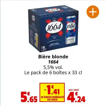 Coccinelle Express Bière blonde 1664 offre