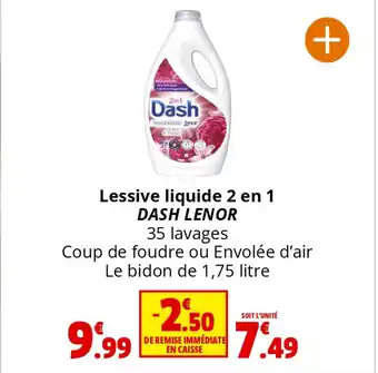Lessive liquide 2 en 1 DASH LENOR