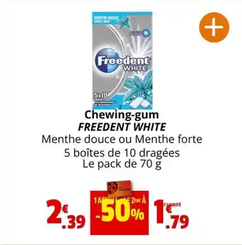 Coccinelle Supermarché Chewing-gum FREEDENT WHITE offre