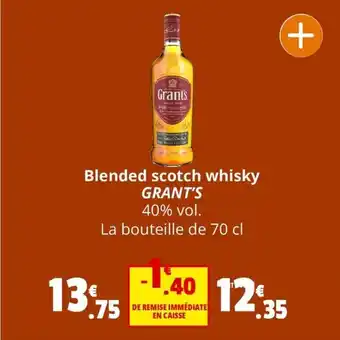 Coccinelle Supermarché Blended scotch whisky GRANT'S offre
