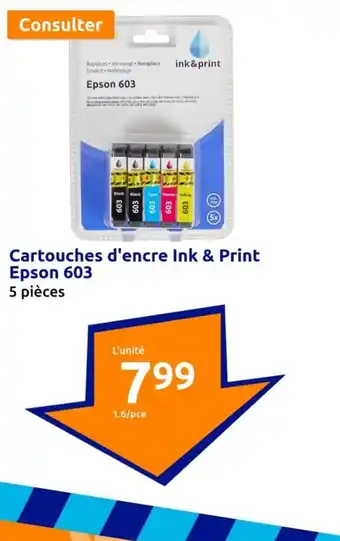 Action Cartouches d'encre Ink & Print Epson 603 offre