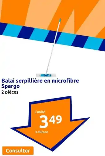 Balai serpillière en microfibre Spargo 2 pièces