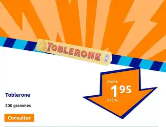 Action Toblerone 200 grammes offre