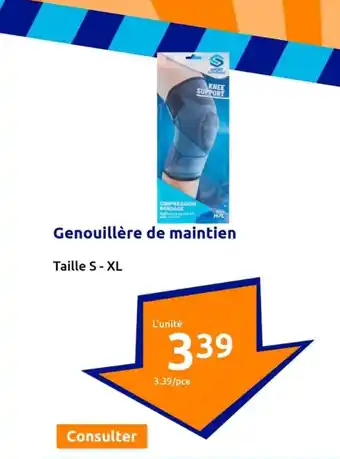 Action Genouillère de maintien Taille S - XL offre