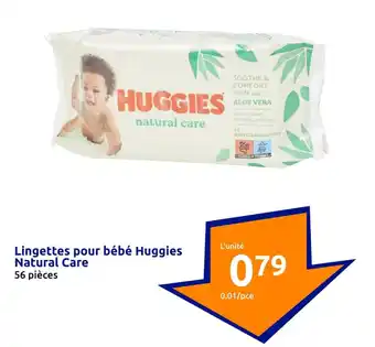 Action Lingettes pour bébé Huggies Natural Care offre