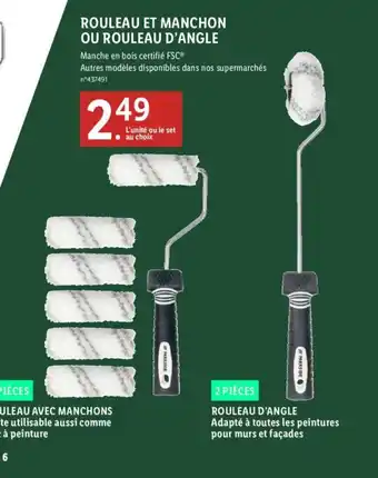 Lidl ROULEAU ET MANCHON OU ROULEAU D'ANGLE offre