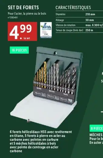 Lidl SET DE FORETS offre