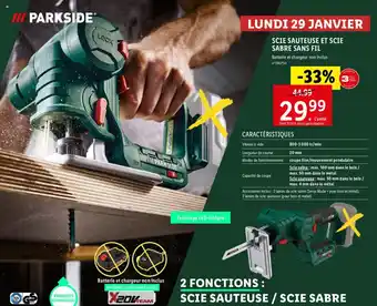 Lidl SCIE SAUTEUSE ET SCIE SABRE SANS FIL offre