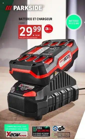Lidl BATTERIE ET CHARGEUR offre