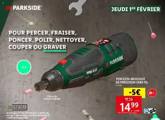 Lidl PERCEUSE-MEULEUSE DE PRÉCISION SANS FIL offre