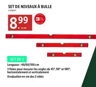 Lidl SET DE NIVEAUX À BULLE offre