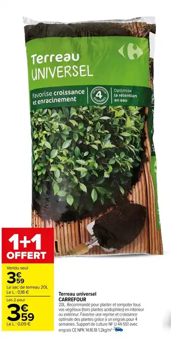Carrefour Terreau universel CARREFOUR offre