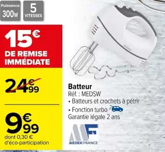 Carrefour Batteur Réf. : MEDSW offre