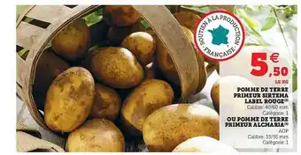Super U Pomme De Terre Primeur Sirtema Label Rouge Ou Pomme De Terre Primeur Alcmaria offre