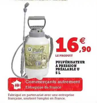 Super U Pulvérisateur à Pression Préalable U 5 L offre