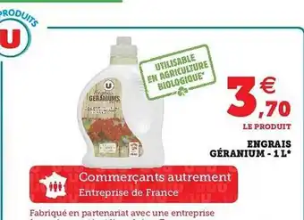 Super U Engrais Géranium - 1 L offre