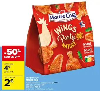Carrefour Wings Party(⁰) MAITRE COQ offre