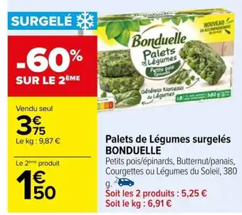 Carrefour Palets de Légumes surgelés BONDUELLE offre