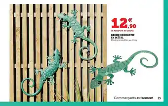 Gecko Décoratif En Métal