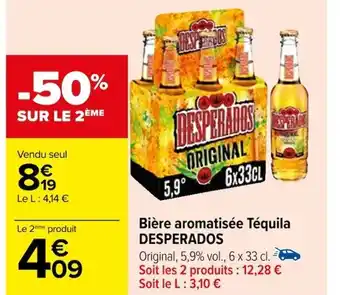 Carrefour Bière aromatisée Téquila DESPERADOS offre