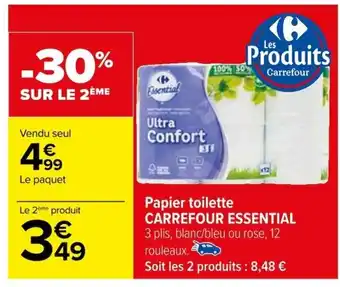 Carrefour Papier toilette CARREFOUR ESSENTIAL offre
