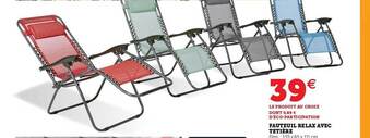 Super U Fauteuil Relax Avec Tetière offre