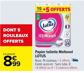 Carrefour Papier toilette Moltonel LOTUS offre
