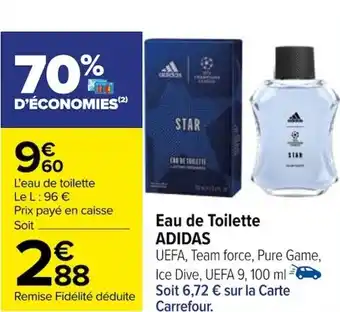 Carrefour Eau de Toilette ADIDAS offre