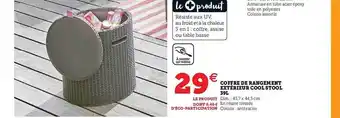 Super U Coffre De Rangement Extérieur Cool Stool 39l offre