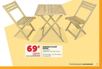 Super U Ensemble Pliant Bistro offre