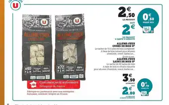 Super U Allume-feux Cubes De Bois U, Allume-feux Laine De Bois U offre
