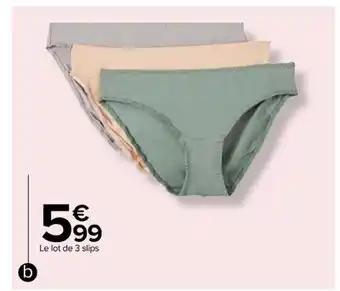 Carrefour Slip Femme offre
