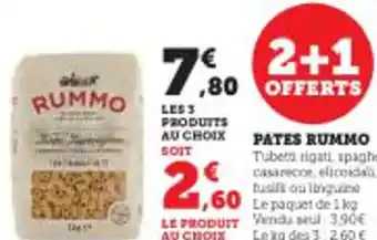 Super U PATES RUMMO offre