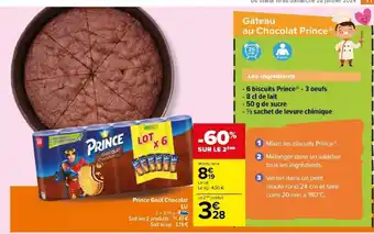 Carrefour Market Prince Goût Chocolat LU offre