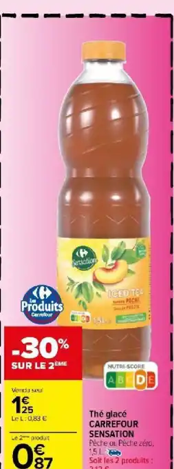 Carrefour Market Thé glacé CARREFOUR SENSATION offre