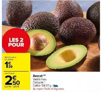 Carrefour Market Avocat (n) Variété Hass. offre
