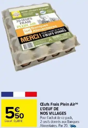 Carrefour Market Cufs Frais Plein Air(™) L'OEUF DE offre