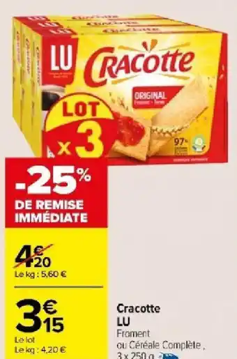 Carrefour Market Cracotte LU offre