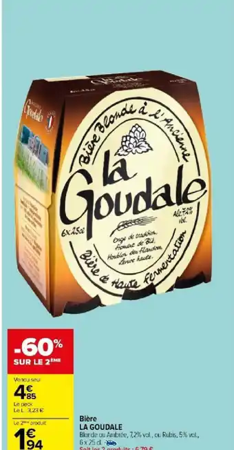 Carrefour Market Bière LA GOUDALE offre