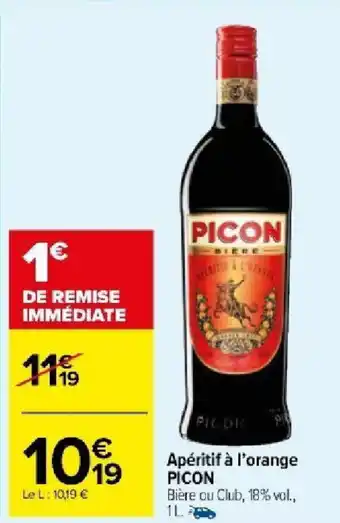 Carrefour Market Apéritif à l'orange PICON offre