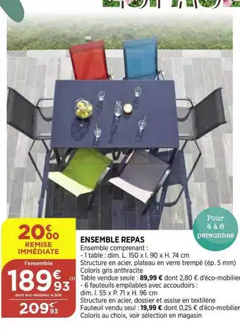 Bi1 Ensemble Repas offre