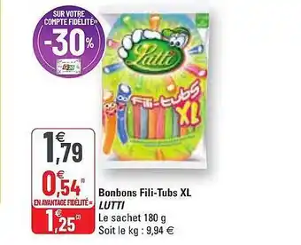 G20 Bonbons Fili - Tubs Xl Lutti offre