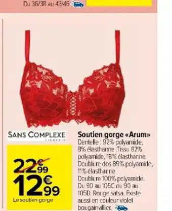 Carrefour Market Soutien gorge <<Årum>> offre