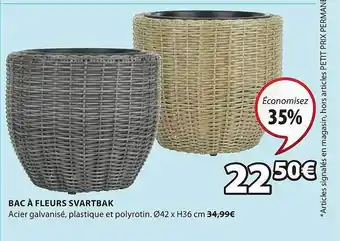 JYSK Bac à Fleurs Svartbak offre
