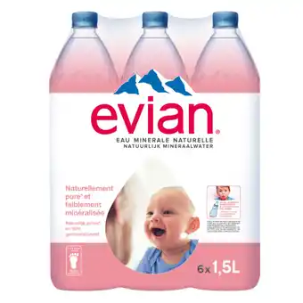 Carrefour Evian sur tous les packs d'eau et bouteilles aromatisées offre